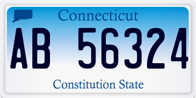 CT license plate AB56324