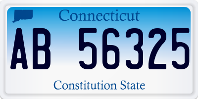 CT license plate AB56325