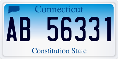 CT license plate AB56331