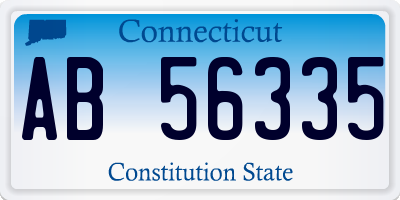 CT license plate AB56335
