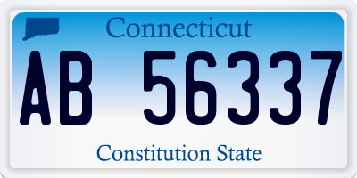 CT license plate AB56337