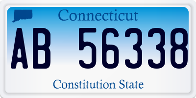 CT license plate AB56338