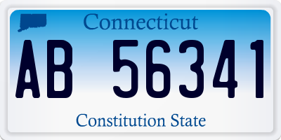 CT license plate AB56341