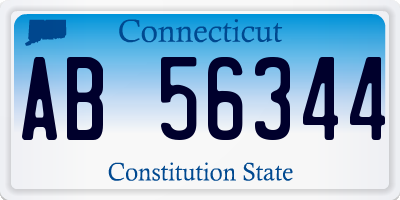 CT license plate AB56344