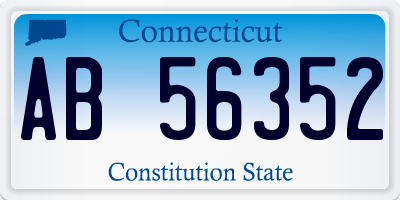 CT license plate AB56352