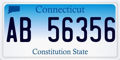 CT license plate AB56356