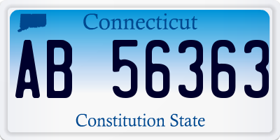 CT license plate AB56363