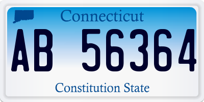 CT license plate AB56364