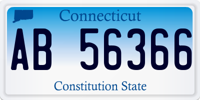 CT license plate AB56366