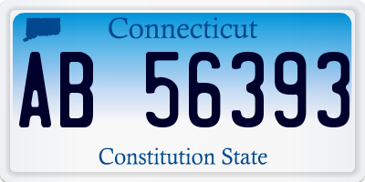 CT license plate AB56393