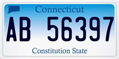 CT license plate AB56397