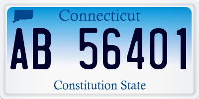 CT license plate AB56401