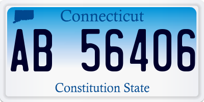 CT license plate AB56406