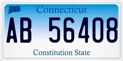 CT license plate AB56408