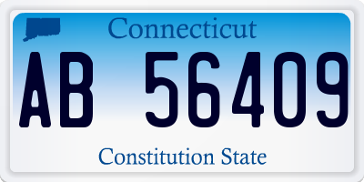 CT license plate AB56409