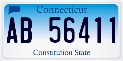 CT license plate AB56411