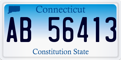 CT license plate AB56413