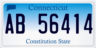 CT license plate AB56414