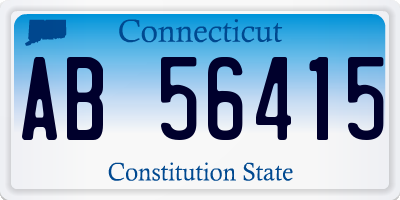 CT license plate AB56415