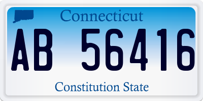 CT license plate AB56416