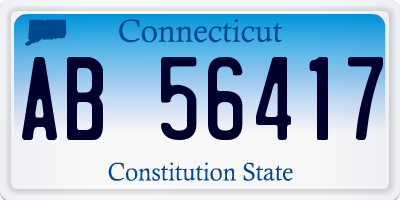 CT license plate AB56417