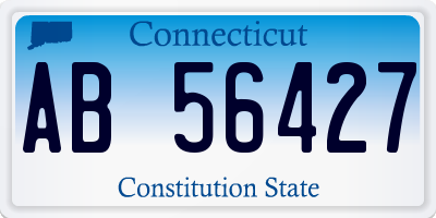 CT license plate AB56427