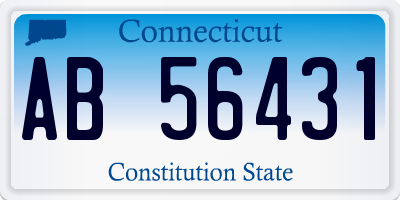 CT license plate AB56431