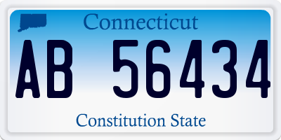 CT license plate AB56434