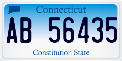 CT license plate AB56435