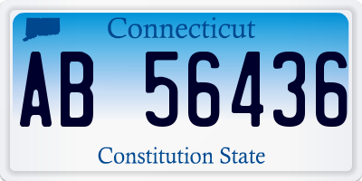 CT license plate AB56436