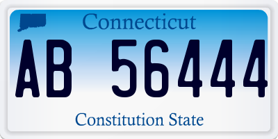 CT license plate AB56444