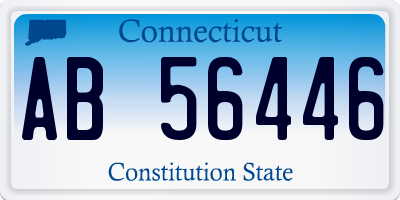 CT license plate AB56446