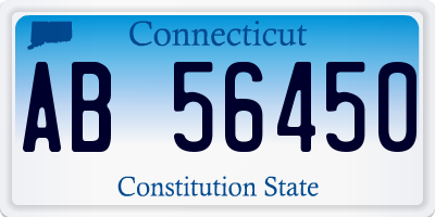 CT license plate AB56450