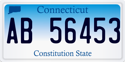 CT license plate AB56453