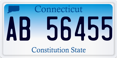 CT license plate AB56455