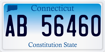 CT license plate AB56460