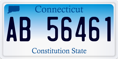 CT license plate AB56461