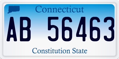 CT license plate AB56463