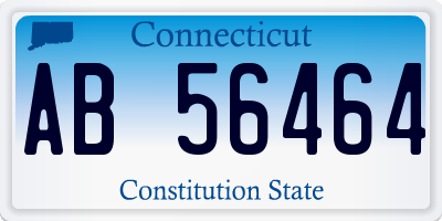 CT license plate AB56464