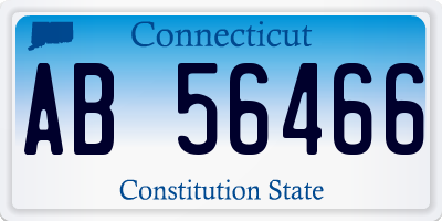 CT license plate AB56466