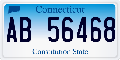 CT license plate AB56468