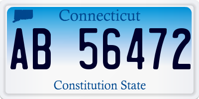 CT license plate AB56472