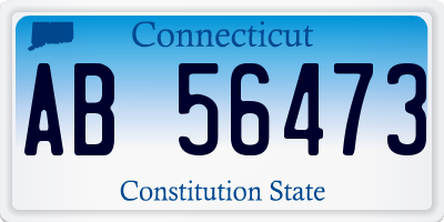 CT license plate AB56473