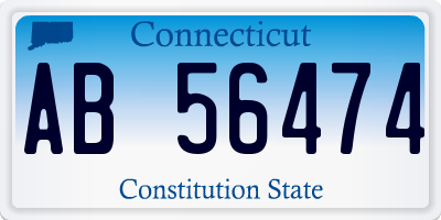 CT license plate AB56474