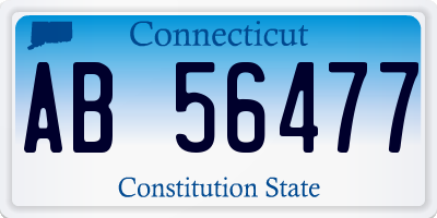 CT license plate AB56477