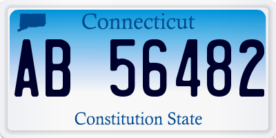 CT license plate AB56482