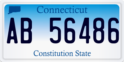 CT license plate AB56486