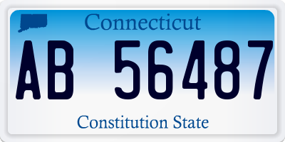 CT license plate AB56487