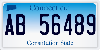 CT license plate AB56489