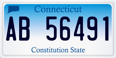 CT license plate AB56491